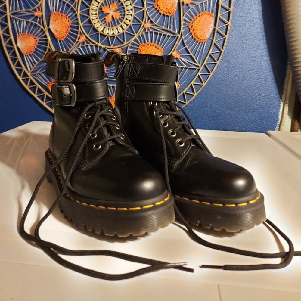 Dr. Martens 1460 Smooth Leather Buckle Boots